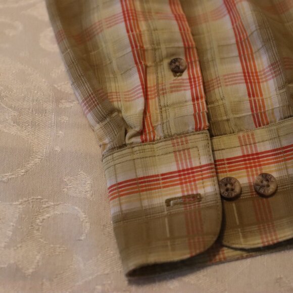 Ariat Men's Plaid Button Down Cotton/Polyester Blend Size Medium - Picture 5 of 16
